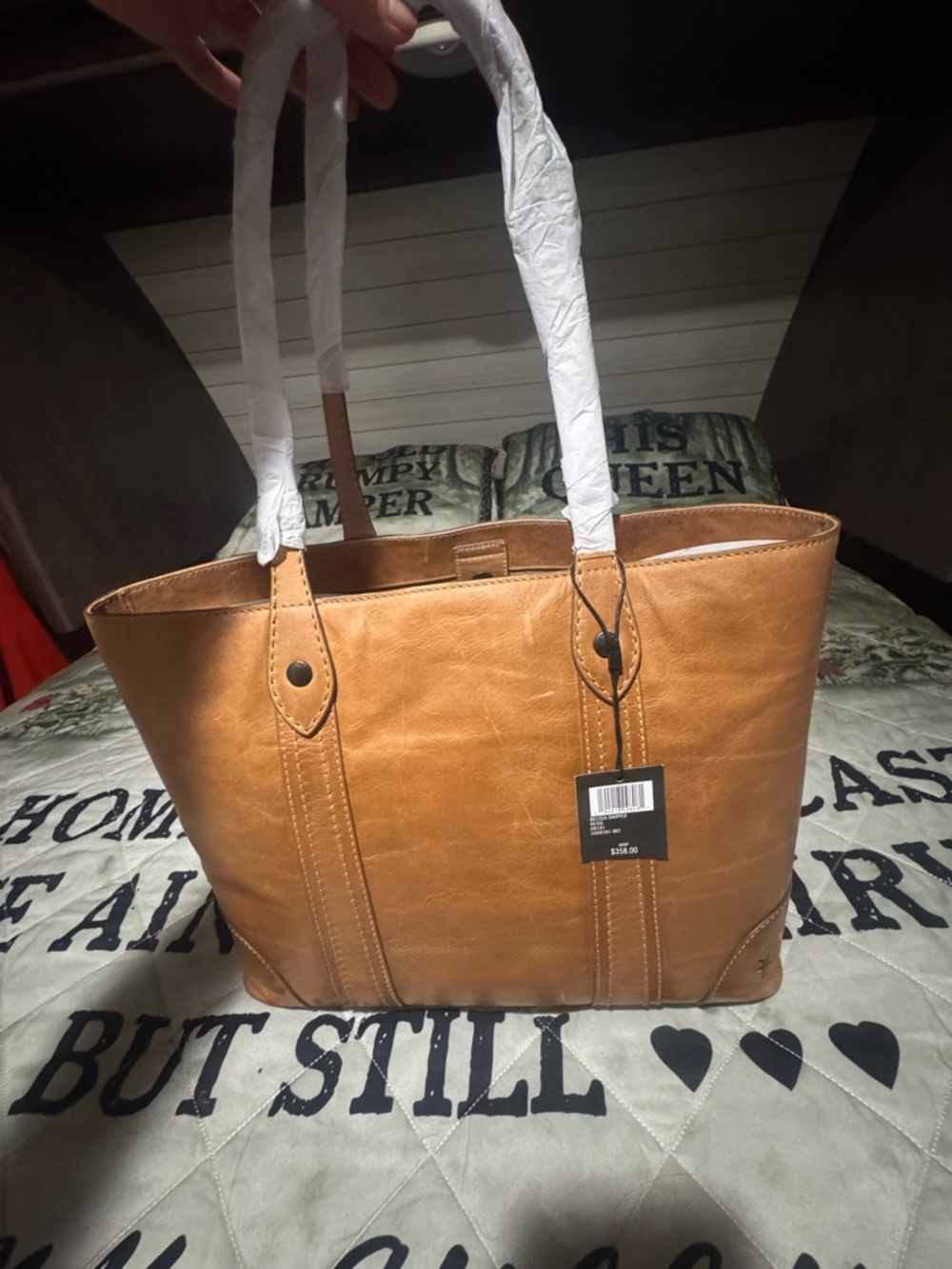 Melissa Beige Leather Shopper Tote
